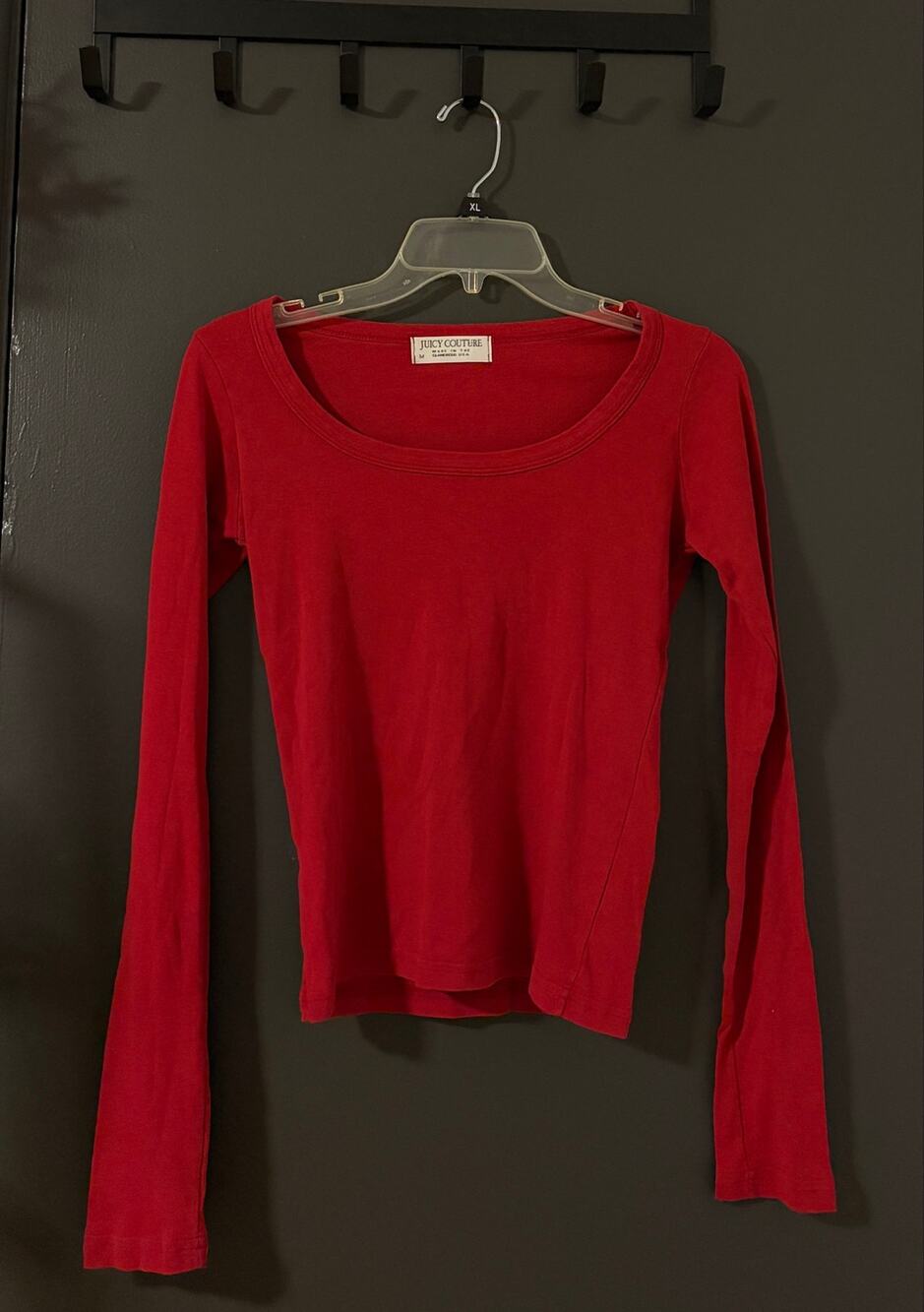 Juicy Couture Y2K Red Long Sleeve Shirt